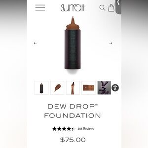 Surratt Dew Drop Foundation | Shade 16 Warm Brown Neutral | MSRP $75.00